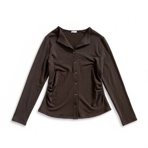 OGL Brown Long-Sleeve Button Down Shirt Medium